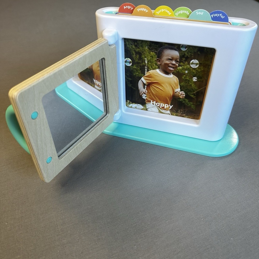 Lovevery Emotions Feelings Photo Card Set w/ Mirror Frame Display Stand